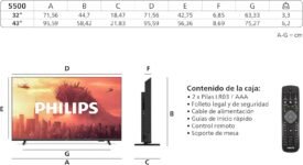 Philips 32PHS5500 FHD LED TV – Pantalla de 32 pulgadas con Pixel Plus, diseño compacto y Dolby Audio con Vocal Boost