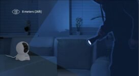 Foscam X5 Cámara IP Blanca WiFi/LAN 5MP, Seguridad, Detección Humana, Audio, Visión Nocturna.