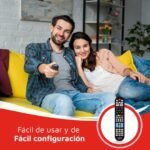 DCU TECNOLÓGICO | Control remoto universal | Mando a distancia para televisores LCD/LED | Botón para Netflix y Youtube | Negro