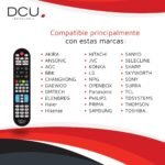 DCU TECNOLÓGICO | Control remoto universal | Mando a distancia para televisores LCD/LED | Botón para Netflix y Youtube | Negro