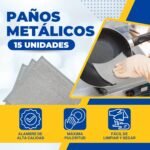 Pack de 15 Estropajos de Aluminio Reutilizables – Estropajos de Cocina Multiusos de Doble Capa | Limpieza potente sin rayar ollas y sartenes | Telas metálicas resistentes