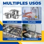 Pack de 15 Estropajos de Aluminio Reutilizables – Estropajos de Cocina Multiusos de Doble Capa | Limpieza potente sin rayar ollas y sartenes | Telas metálicas resistentes