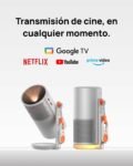 Proyector portátil XGIMI MoGo 4 con batería, 450 lúmenes ISO | Google TV y Netflix Oficial, Soporte 360°, Autonomía 2,5 h, Altavoces Harman Kardon 12W, WiFi, Bluetooth, Versión 2025