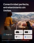 Proyector portátil XGIMI MoGo 4 con batería, 450 lúmenes ISO | Google TV y Netflix Oficial, Soporte 360°, Autonomía 2,5 h, Altavoces Harman Kardon 12W, WiFi, Bluetooth, Versión 2025