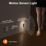 Feliigo Luz Nocturna con Sensor de Movimiento, 2 Piezas Luz Nocturna Infantil Enchufe Regulable con 3 Modos, Brillo Regulable para Habitación Infantil, Baño, Pasillo, Cocina, Escaleras