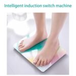 JINGYAN Básculas digitales Báscula corporal baño inteligente peso recargable por USB para accesorios de gimnasio en casa monitoreo de temperatura ambiente