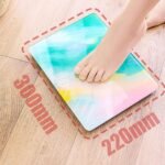 JINGYAN Básculas digitales Báscula corporal baño inteligente peso recargable por USB para accesorios de gimnasio en casa monitoreo de temperatura ambiente