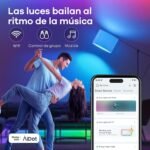 Linkind Matter Bombilla Inteligente RGBTW, WiFi LED E27, Bombilla Multicolor RGB/RGBTW 1800K-6500K, Compatible con Alexa Google Home, 9W Equivalente a 60W, Pack de 4