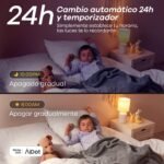 Linkind Matter Bombilla Inteligente RGBTW, WiFi LED E27, Bombilla Multicolor RGB/RGBTW 1800K-6500K, Compatible con Alexa Google Home, 9W Equivalente a 60W, Pack de 4