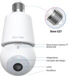 Codnida Cámara de Vigilancia WiFi Exterior/Interior 2K, Cámaras IP PTZ 360 Grados con Grabación Continua 24/7, Visión Nocturna Inteligente en Color, Detección de Movimiento