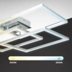 BKLicht Lámpara de techo LED Smart WiFi I Aplicación y control remoto I Regulable I CCT I RGB I Control por voz I Compatible con iOS y Android