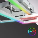 BKLicht Lámpara de techo LED Smart WiFi I Aplicación y control remoto I Regulable I CCT I RGB I Control por voz I Compatible con iOS y Android