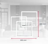 BKLicht Lámpara de techo LED Smart WiFi I Aplicación y control remoto I Regulable I CCT I RGB I Control por voz I Compatible con iOS y Android
