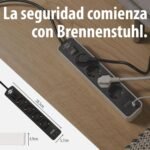 Brennenstuhl Ecolor Regleta de enchufes de 4 vías con enchufe USB (Regleta con 2x USB C, interruptor y cable de 1,5m) blanco/negro