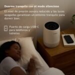 Purificador de aire Bosch Air 1000 – Elimina contaminantes, incluye filtro de aire y modo silencioso (< 25 dB(A)) – para superficies de hasta 23 m² – con modo automático – CADR: 100 m³/h
