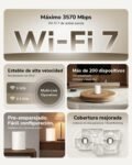 Cudy Sistema de Malla Wi-Fi 7 BE3600, 3,6 Gbps 160 MHz, Cobertura de Hasta 270 m², 3 Puertos Gigabit, Compatible con Multi-VPN, Control APP, M3600 3-Pack