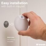 Brendz Luz Nocturna Redonda, Luz LED con Sensor de Movimiento, Recargable por USB-C, Magnética, 4 Piezas, Blanco Cálido 3000K, Regulable, Lampada Inalámbrica para Armario, Luz Nocturna