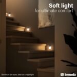 Brendz Luz Nocturna Redonda, Luz LED con Sensor de Movimiento, Recargable por USB-C, Magnética, 4 Piezas, Blanco Cálido 3000K, Regulable, Lampada Inalámbrica para Armario, Luz Nocturna