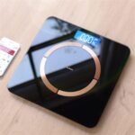 JINGYAN Básculas digitales Básculas de baño Báscula de peso digital inalámbrica inteligente Balance de agua y grasa corporal Analizador de composición BIM