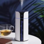 Humidificadores para Dormitorio y Bebés, Purificador de Aire Silencioso con USB y Nebulizador | Humidificador inteligente con luz de 7 colores para dormitorio, baño, coche de viaje