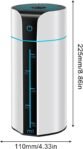 Humidificadores para Dormitorio y Bebés, Purificador de Aire Silencioso con USB y Nebulizador | Humidificador inteligente con luz de 7 colores para dormitorio, baño, coche de viaje