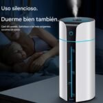 Humidificadores para Dormitorio y Bebés, Purificador de Aire Silencioso con USB y Nebulizador | Humidificador inteligente con luz de 7 colores para dormitorio, baño, coche de viaje