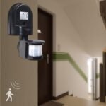 Maclean Energy MCE25 Detector de movimiento PIR de luz de seguridad interruptor automático Sensor de seguridad de largo alcance montado en la pared