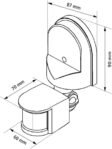 Maclean Energy MCE25 Detector de movimiento PIR de luz de seguridad interruptor automático Sensor de seguridad de largo alcance montado en la pared