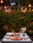 Svater – Guirnalda de luces LED para exterior, 38 m, S14, E27, resistente al agua, IP65, resistente al agua, para jardín, Navidad, boda, tienda, blanco cálido, 2700 K