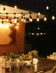 Svater – Guirnalda de luces LED para exterior, 38 m, S14, E27, resistente al agua, IP65, resistente al agua, para jardín, Navidad, boda, tienda, blanco cálido, 2700 K