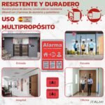 Señal de alarma Dibond | 20x30cm | + 2 pegatinas de alarma gratis | Protección interior y exterior