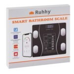 Ruhhy – Báscula de Baño Inteligente Bluetooth 180 kg, Electrónica con Pantalla LED 22525