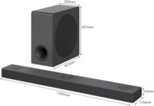 LG S80QY Barra de Sonido Inteligente, 480W, 3.1.3 Canales con Triple Altavoz Atmos Vertical, Compatible con Altavoces Traseros SPQ8-S, Sonido Envolvente Dolby Atmos, DST:X e IMAX, Negro