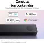 LG S80QY Barra de Sonido Inteligente, 480W, 3.1.3 Canales con Triple Altavoz Atmos Vertical, Compatible con Altavoces Traseros SPQ8-S, Sonido Envolvente Dolby Atmos, DST:X e IMAX, Negro