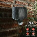 Enchufe de pared USB para exteriores, resistente al agua IP66, toma de corriente para exteriores con tapa abatible para jardines y garajes al aire libre (único)