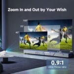 Proyector Portátil 4K-8K 2026, Proyector para Android 14 WiFi 6 y Bluetooth 5.4, Hardware de Corrección Trapezoidal, Proyección 40-120», Home Cinema y Gaming (Aplicaciones integradas)