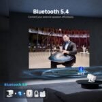 Proyector Portátil 4K-8K 2026, Proyector para Android 14 WiFi 6 y Bluetooth 5.4, Hardware de Corrección Trapezoidal, Proyección 40-120», Home Cinema y Gaming (Aplicaciones integradas)