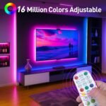Tira LED 3M para TV de 32″-45″, Tira LED para TV Bluetooth – 16 millones de colores | Sincronizar con música y juegos | Control remoto 2.4G sin demora | Luces LED Fácil Instalación (Adhesivo 3M)