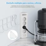 Regleta de 4 Tomas con USB C (PD 20W), Regleta SUDEERY 8 en 1 con 4 USB, Regleta Protectora contra Sobretensiones y Cable de 2 Metros para Cocina (Blanco)