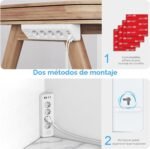 Regleta de 4 Tomas con USB C (PD 20W), Regleta SUDEERY 8 en 1 con 4 USB, Regleta Protectora contra Sobretensiones y Cable de 2 Metros para Cocina (Blanco)