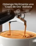 Neretva Cafetera, Cafetera Espresso Profesional con Manómetro Visible 1450W Tanque de Acero Inoxidable 1.8L y Cafetera Doméstica Vaporizador 15 Bar – Espresso/Latte/Cappuccino/Machiato