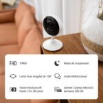 EZVIZ Kit de 2 Cámaras de Vigilancia Interior Cámara de Seguridad IP 1080p con Visión Nocturna, Detección de Movimiento Wi-Fi 2.4GHz, Audio Bidireccional, Vigilabebés, C1C 2PK