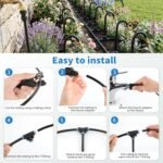 Kit de Riego por Goteo y Aspersor Automático 360°, Boquilla de Latón Ajustable, Manguera de 10 m, 10 Posiciones, Fácil Instalación para Jardín Balcón