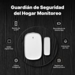 MOES Sensor inteligente de puerta y ventana, requiere puerta de enlace ZigBee Tuya, detector inalámbrico para sistema de alarma del hogar, compatible con Smart Life/MOES/Tuya, 1 unidad