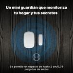 MOES Sensor inteligente de puerta y ventana, requiere puerta de enlace ZigBee Tuya, detector inalámbrico para sistema de alarma del hogar, compatible con Smart Life/MOES/Tuya, 1 unidad