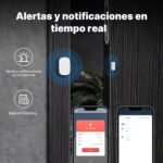 MOES Sensor inteligente de puerta y ventana, requiere puerta de enlace ZigBee Tuya, detector inalámbrico para sistema de alarma del hogar, compatible con Smart Life/MOES/Tuya, 1 unidad