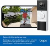 Tapo D210 Timbre Inalámbrico 2K 3MP Cámara Ultra Clara, Timbre con Vídeo Inalámbrico, Timbre Incluido, Color Nocturno, Detección AI sin TP-Link, IP65, Batería de 6 Meses, No