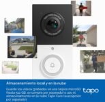 Tapo D210 Timbre Inalámbrico 2K 3MP Cámara Ultra Clara, Timbre con Vídeo Inalámbrico, Timbre Incluido, Color Nocturno, Detección AI sin TP-Link, IP65, Batería de 6 Meses, No
