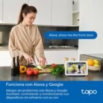 Tapo D210 Timbre Inalámbrico 2K 3MP Cámara Ultra Clara, Timbre con Vídeo Inalámbrico, Timbre Incluido, Color Nocturno, Detección AI sin TP-Link, IP65, Batería de 6 Meses, No