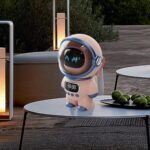 Qcwwy Altavoz inteligente AI, altavoz inteligente con sonido HD de 6 W con reloj y luz nocturna adecuado para la decoración del dormitorio del hogar (2)